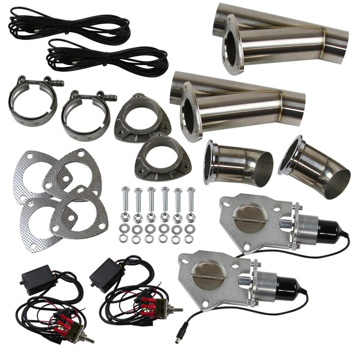 Cutout, 2.25 inch Electric Exhaust Cut Out Dual Kit