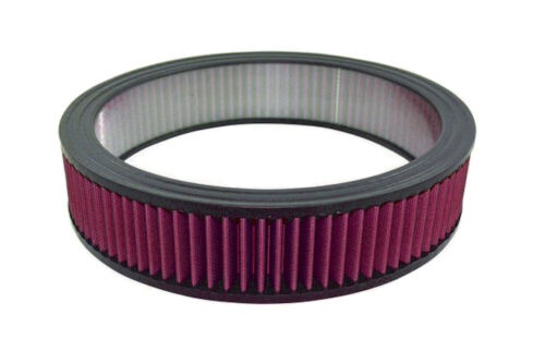 Air Cleaner, Universal Air Filter Element, Washable Round 14″ x 3″ (Red)