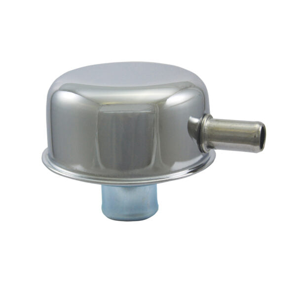 Breather Cap, Universal Oil Breather Push-In with 1/2" PCV Tube (Chrome Steel)