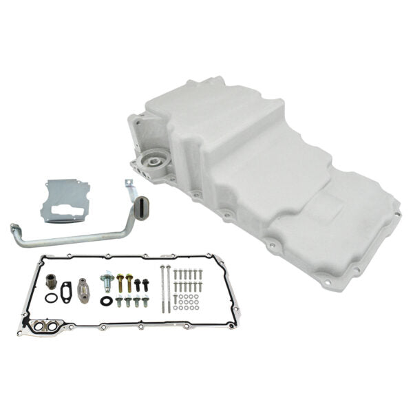 Oil Pan, LS Rear Sump Low Profile Gen III/IV with Gasket, Pickup & Hardware 6-quarts (Machined)