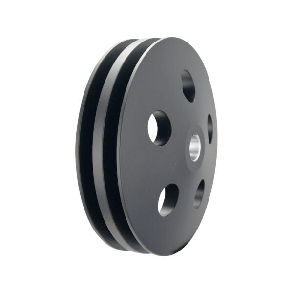Pulley, Power Steering Early GM Double Groove (Black Aluminum)