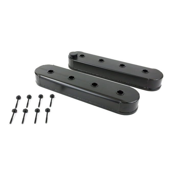 Valve Covers, GM LS Fabricated Aluminum Black Valve Covers without Coil Mounts