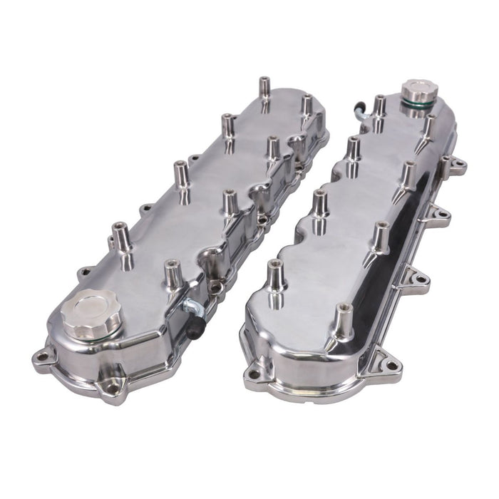 Valve Covers, GM LT Cast Aluminum Valve Covers with Coil Mounts Polished