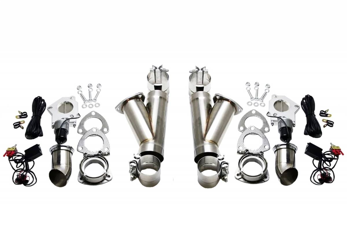 Cutout, Slip Fit 2.5in Electric Exhaust Cut Out Dual Kit